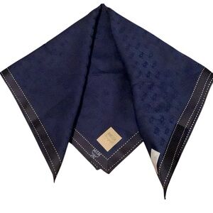 MCM Navy Blue scarf (cotton)
New with white trim scarf 
18 1/2" by 19